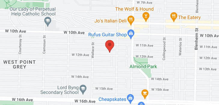 map of 3827 W 12TH AVENUE